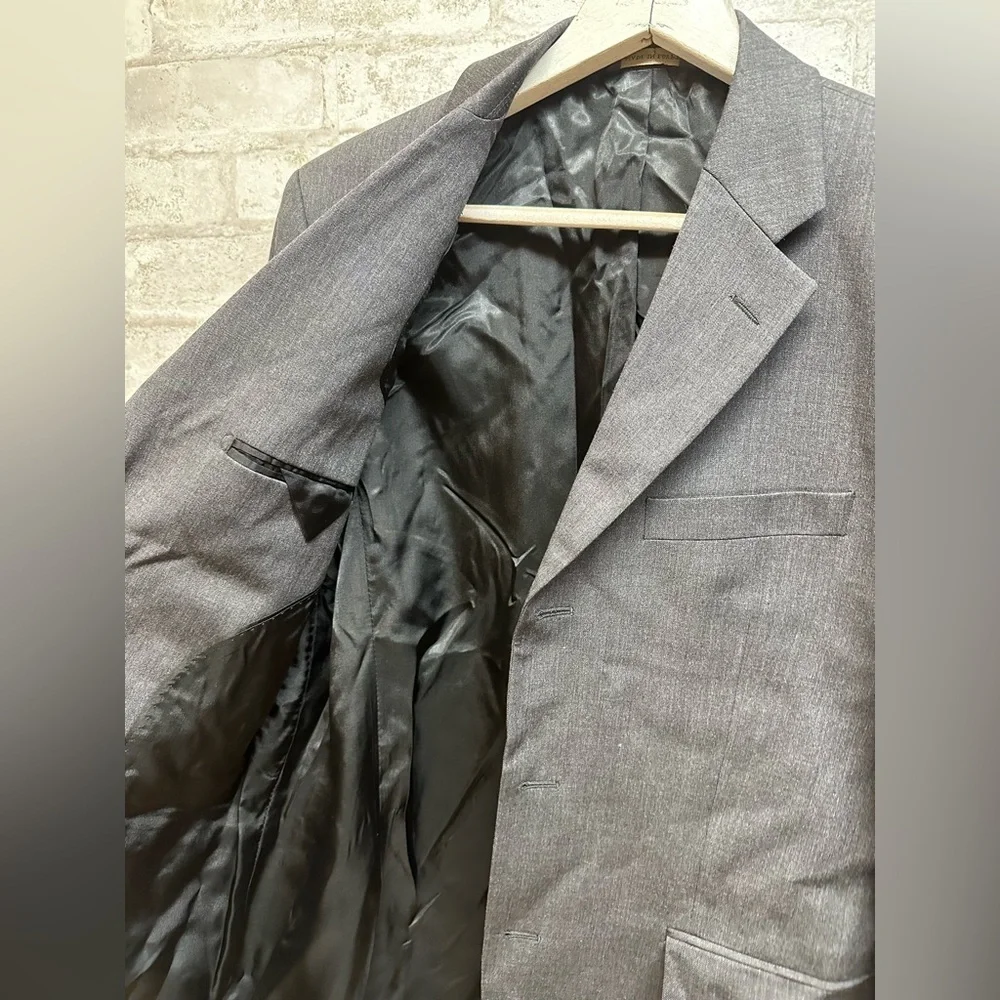 BANANA Republic charcoal gray wool blazer suit‎ jacket men’s 40S made in Egypt
